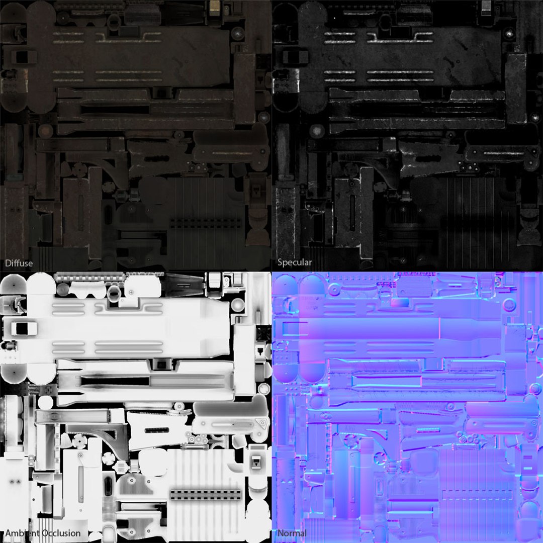 3d Uzi Submachine Gun Model