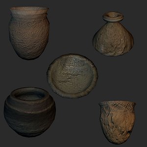 Set of 5 antique Chinese vases