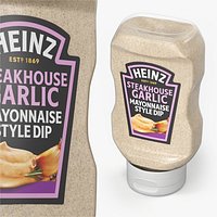 Heinz Steakhouse Garlic Mayonnaise Style Dip Bottle
