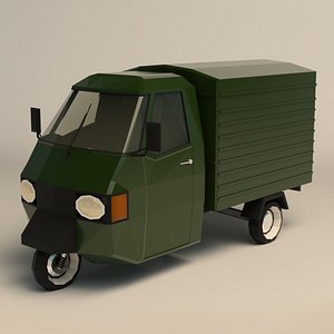 van wheeled 3D model