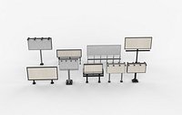 Realistic billboard set 02 3D model