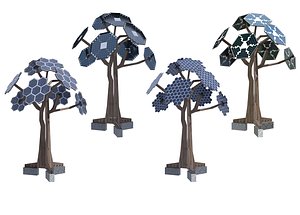 solar tree energy 3D model