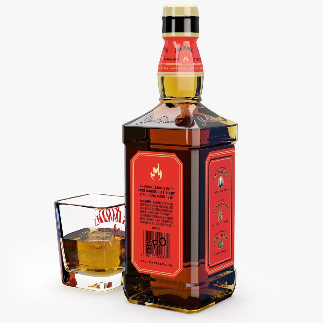 3d Jack Daniel S Bottle Model