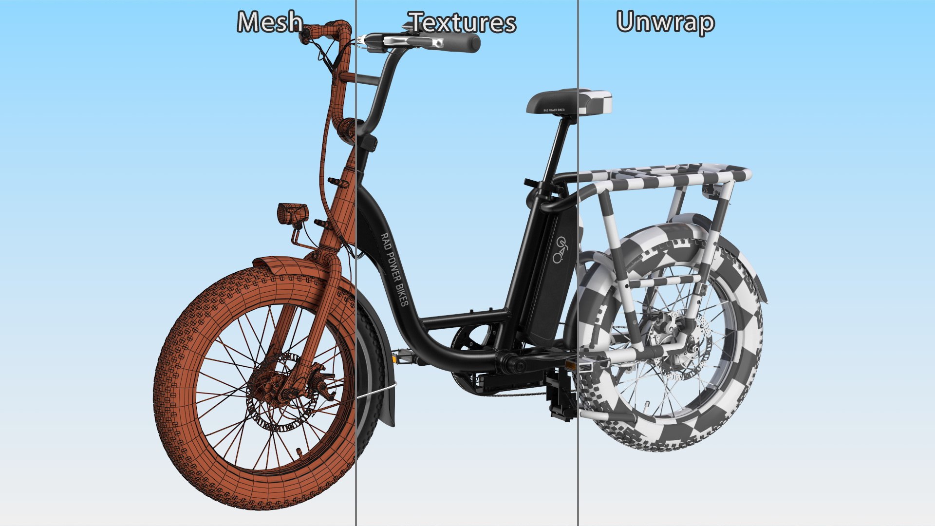 3D model Electric Delivery Bike RadRunner Black Rigged - TurboSquid 2172324