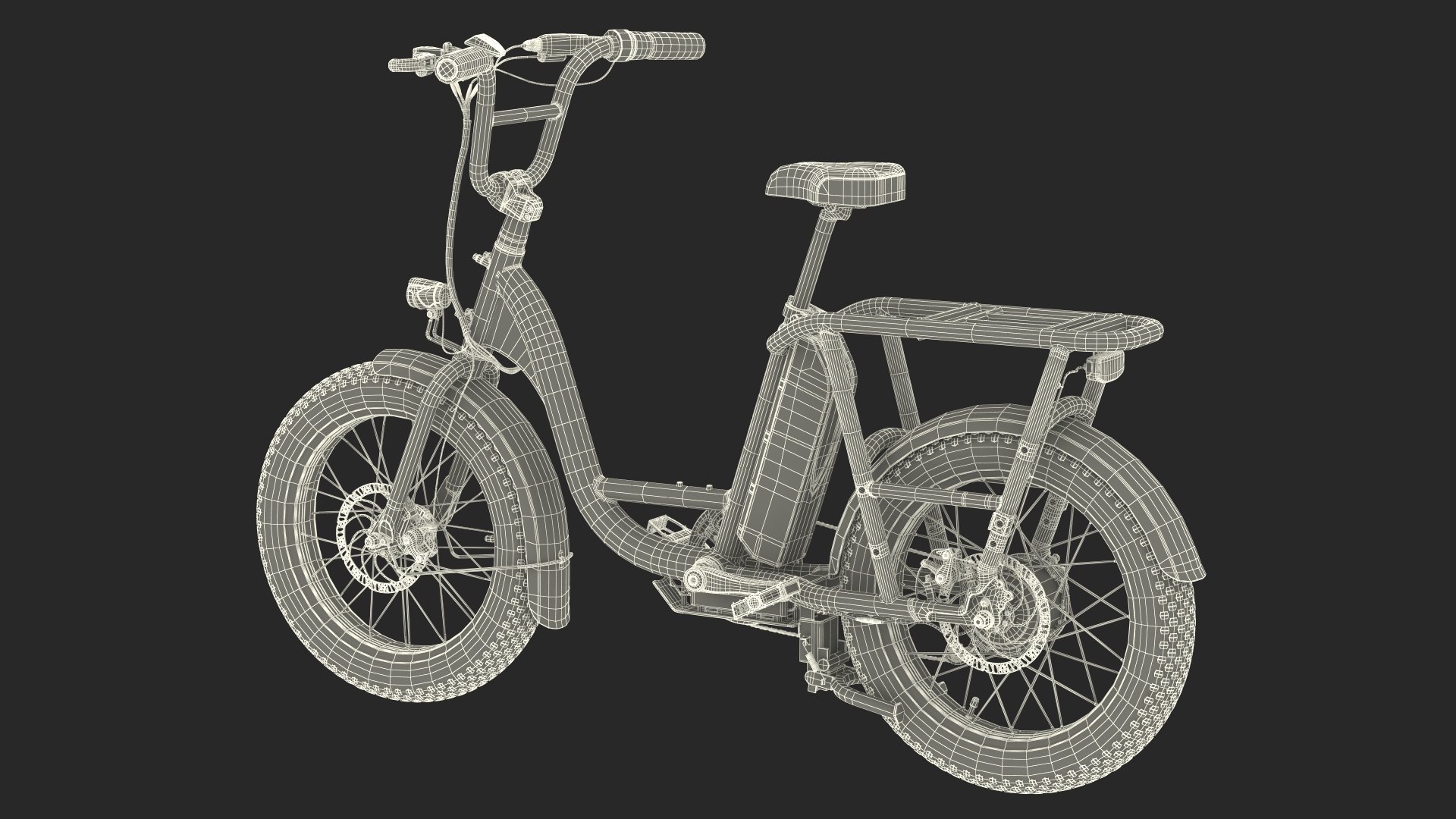 3D model Electric Delivery Bike RadRunner Black Rigged - TurboSquid 2172324