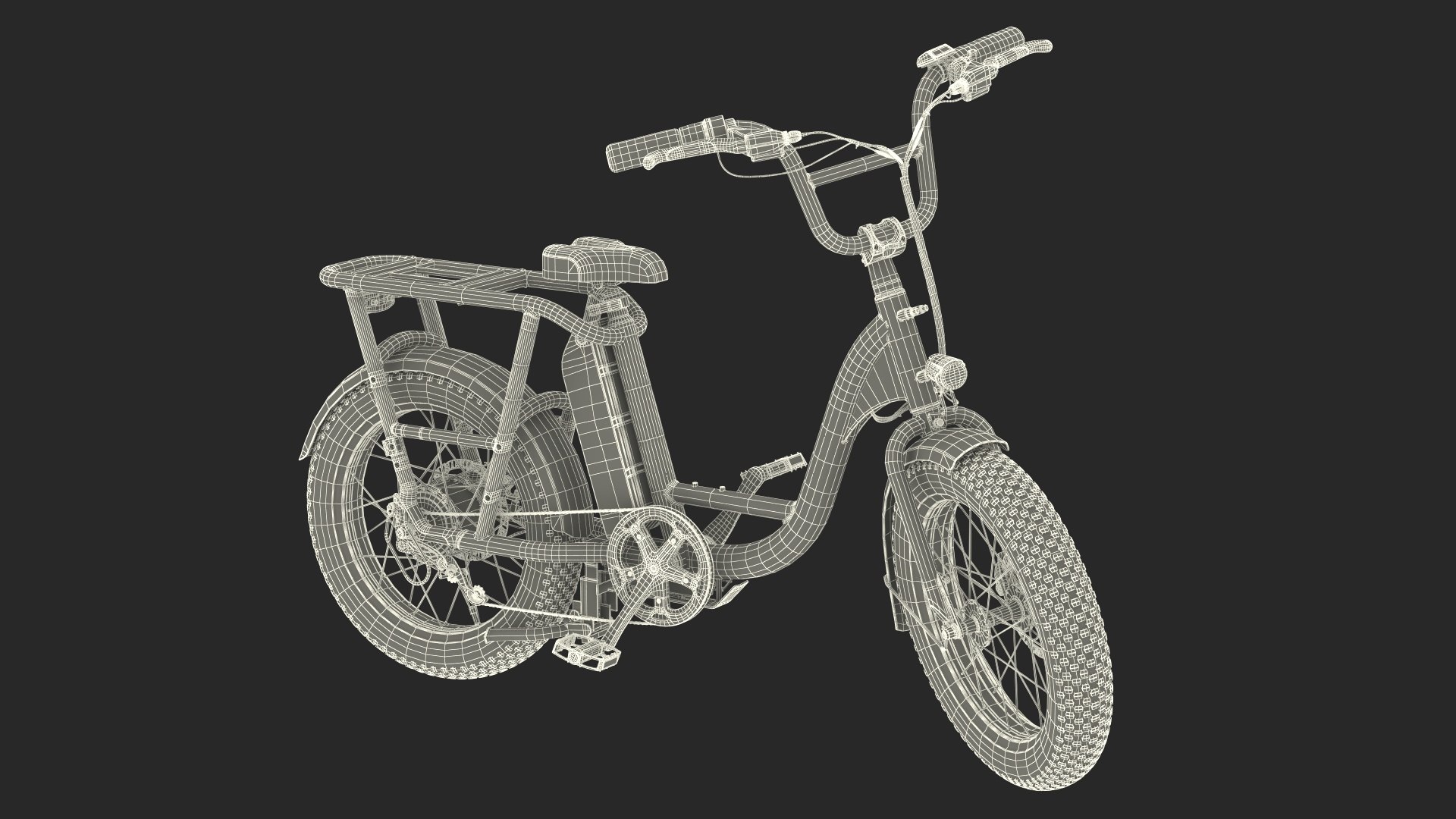 3D model Electric Delivery Bike RadRunner Black Rigged - TurboSquid 2172324