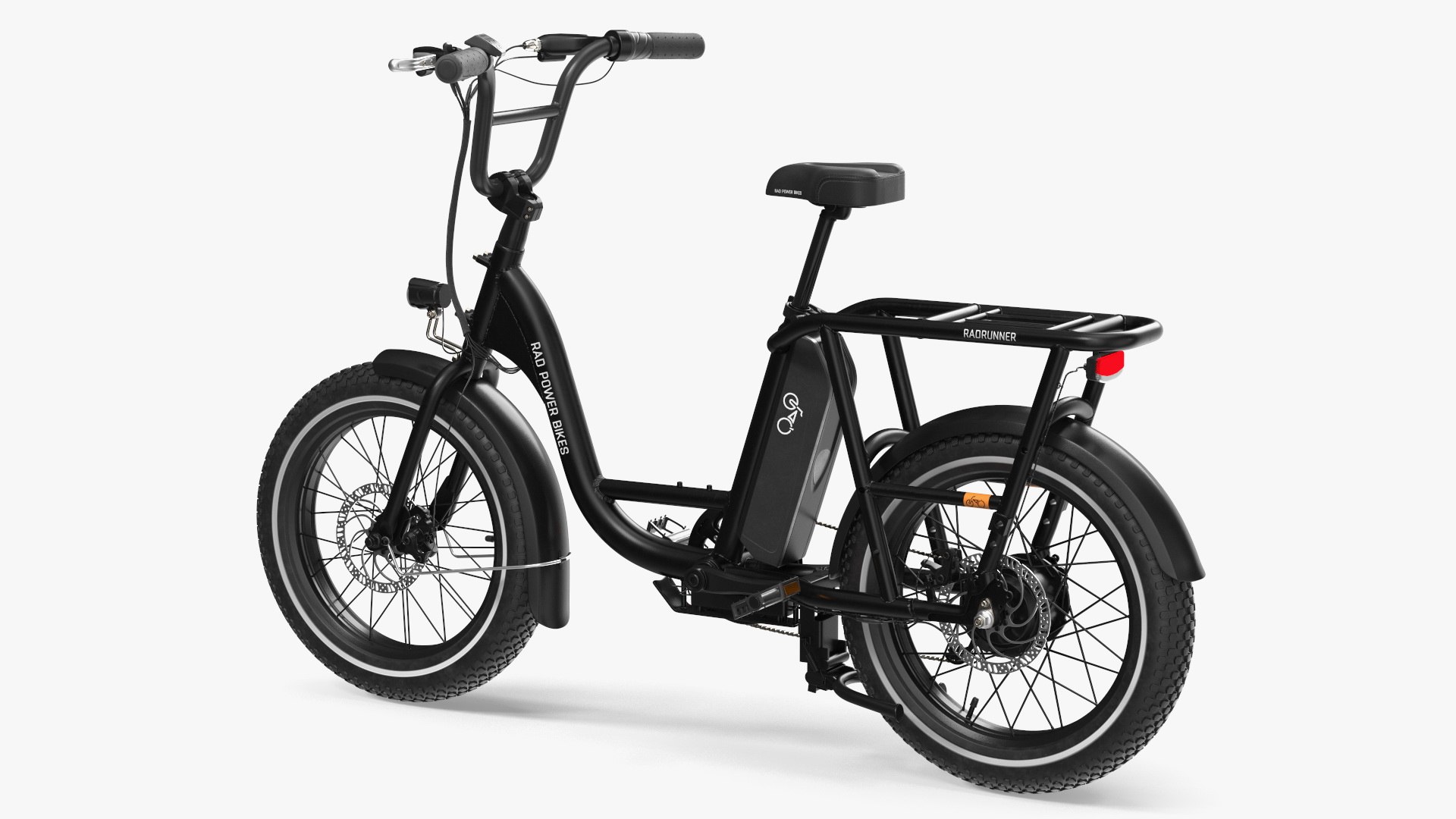 Electric Delivery Bike RadRunner Black Rigged 3D model preview