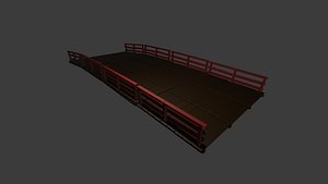 3D model Wooden Bridge