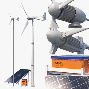 Alternative energy set 01 3D model