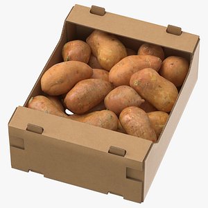 Cardboard Display Box 03 with Sweet Potatoes