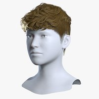 Modern Men Short Curly Crop Hair with Taper Fade - Game Ready
