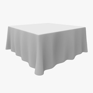 tablecloth table square 3d c4d