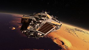 Battleship BB210 Low-Poly Sci-Fi Spaceship Fleet  Mobile Optimized