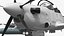 Compact Military Attack Plane with External Fuel Tanks White model