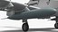 Compact Military Attack Plane with External Fuel Tanks White model