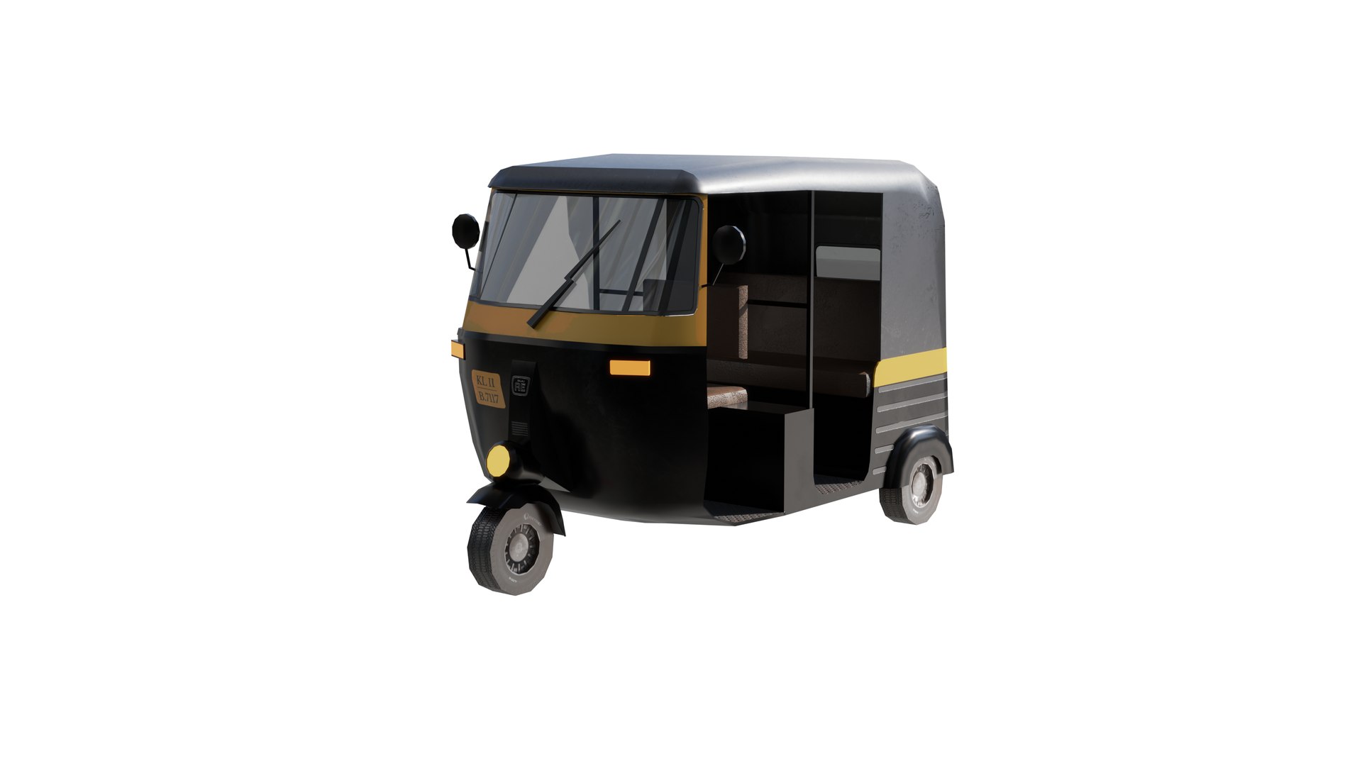 3D Low Poly Auto Rickshaw - TurboSquid 2147143