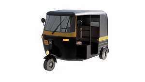 Low Poly Auto Rickshaw