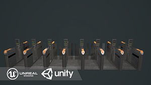 3D model automated ticket barriers
