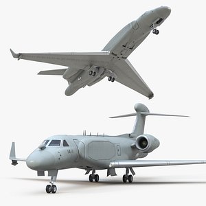 3D model Airborne Early Warning Aircraft Simplified