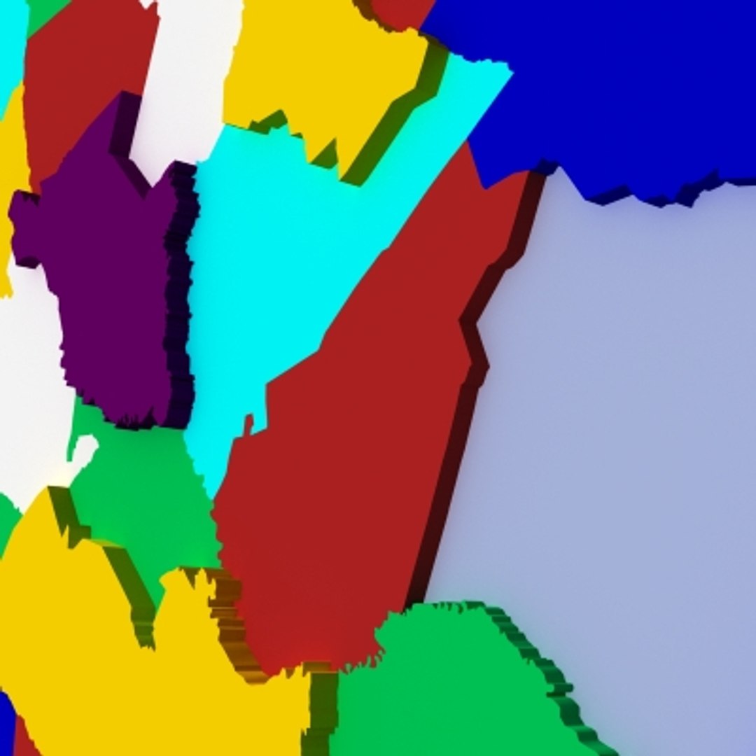 3ds Max State Counties