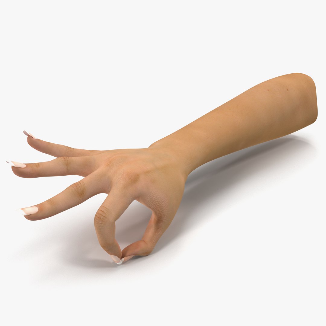 Female Hand Ok Sign 3D Model 3D model preview