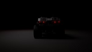 3D jeep ski-fi model