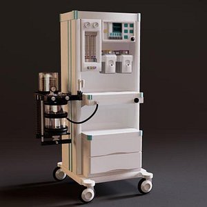 anaesthetic machine 3d obj
