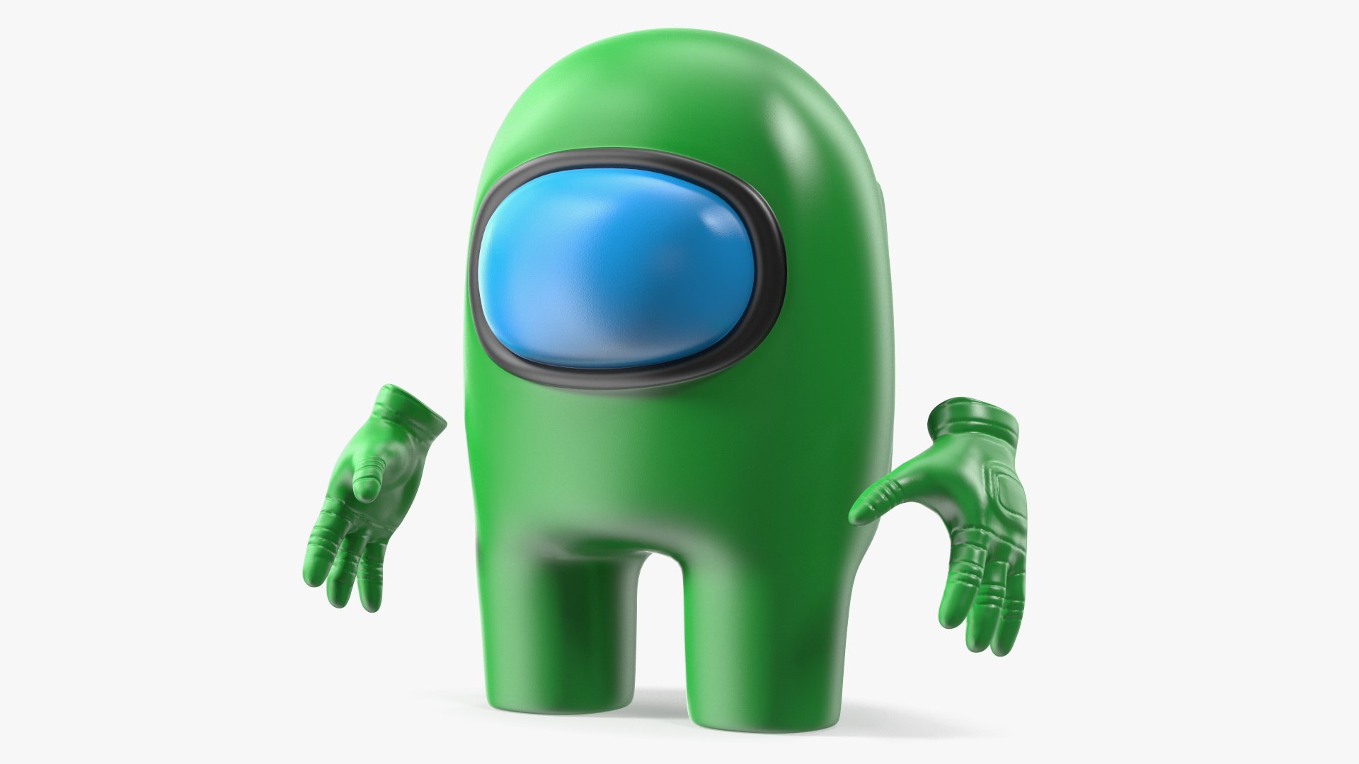 Among Us Character Green Rigged 3D model preview