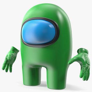 Among Us Character Green Rigged