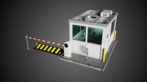 Guard Security Booth Cabin 3D model