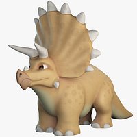 Cartoon Dinosaur Triceraptor