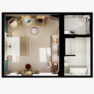 3D 5 star hotel apartment model