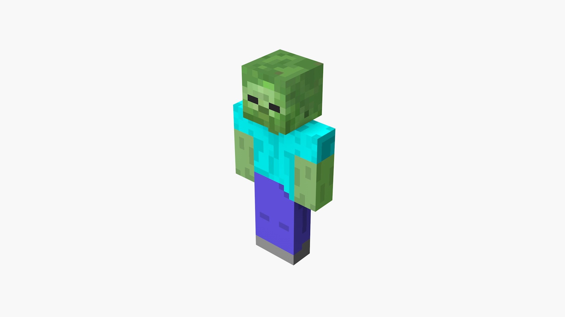 Minecraft Zombie 3d Model Turbosquid 1843204 1535