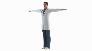 male doctor rigged model