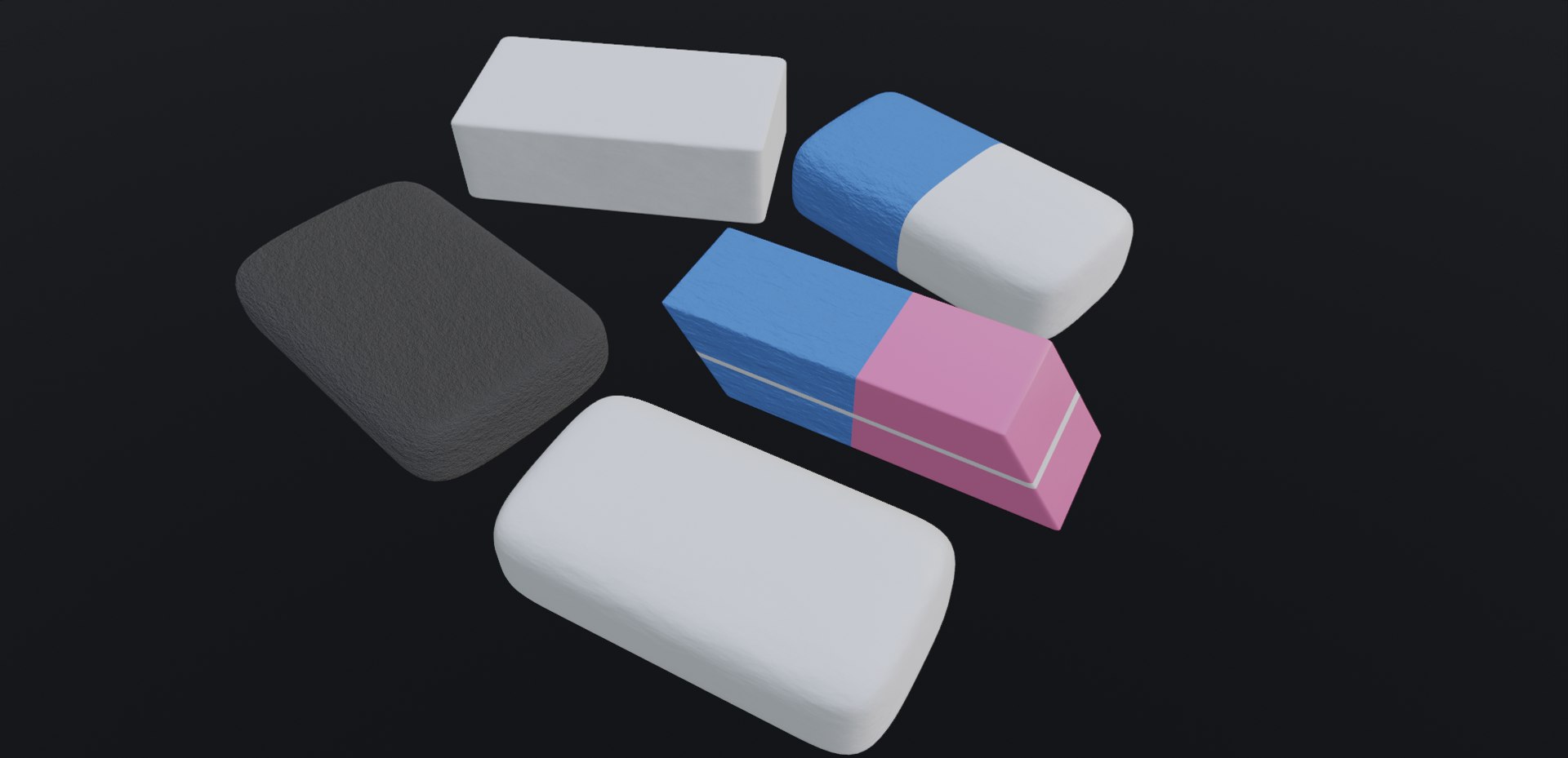 5 Usual Erasers BLENDER 3D TurboSquid 2052510