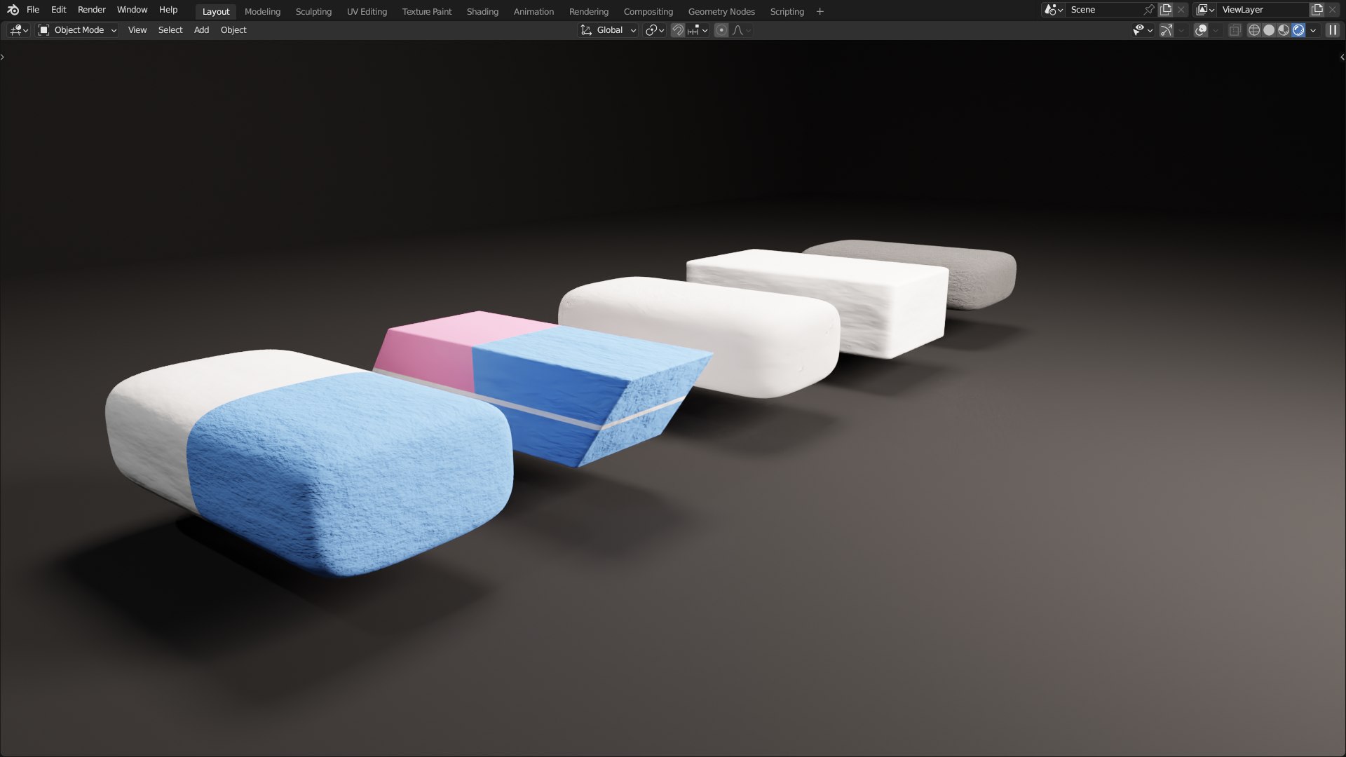 5 Usual Erasers BLENDER 3D TurboSquid 2052510