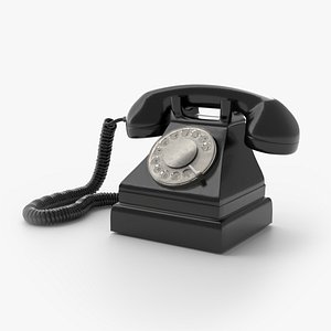 Old telephone 3D