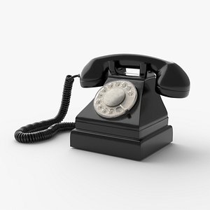 Old telephone 3D