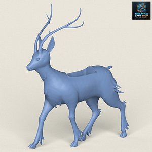 3D Deer Planter Print Ready 3D Model