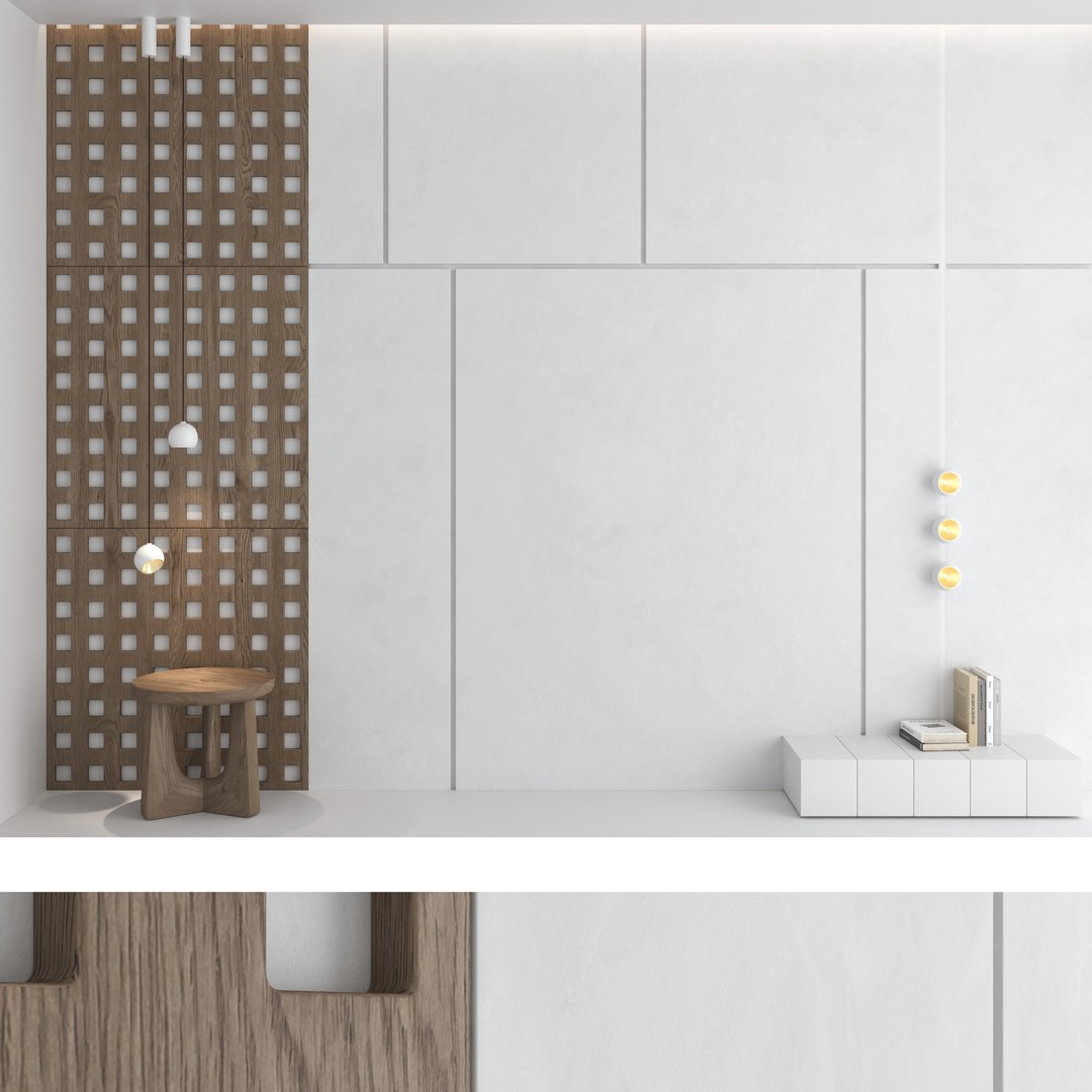 Decorative Wall Panel Set 77 Model - TurboSquid 1951132