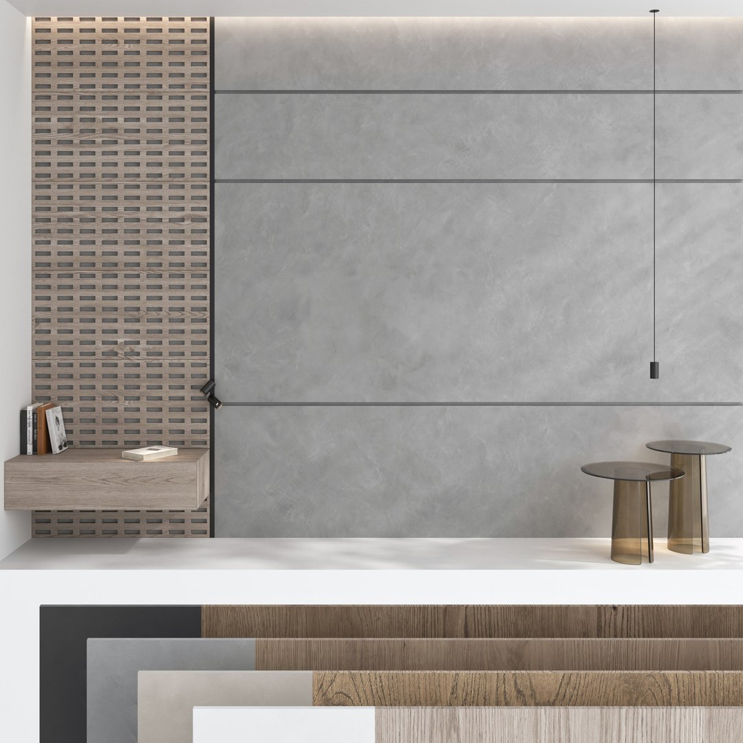 Decorative Wall Panel Set 77 Model - TurboSquid 1951132