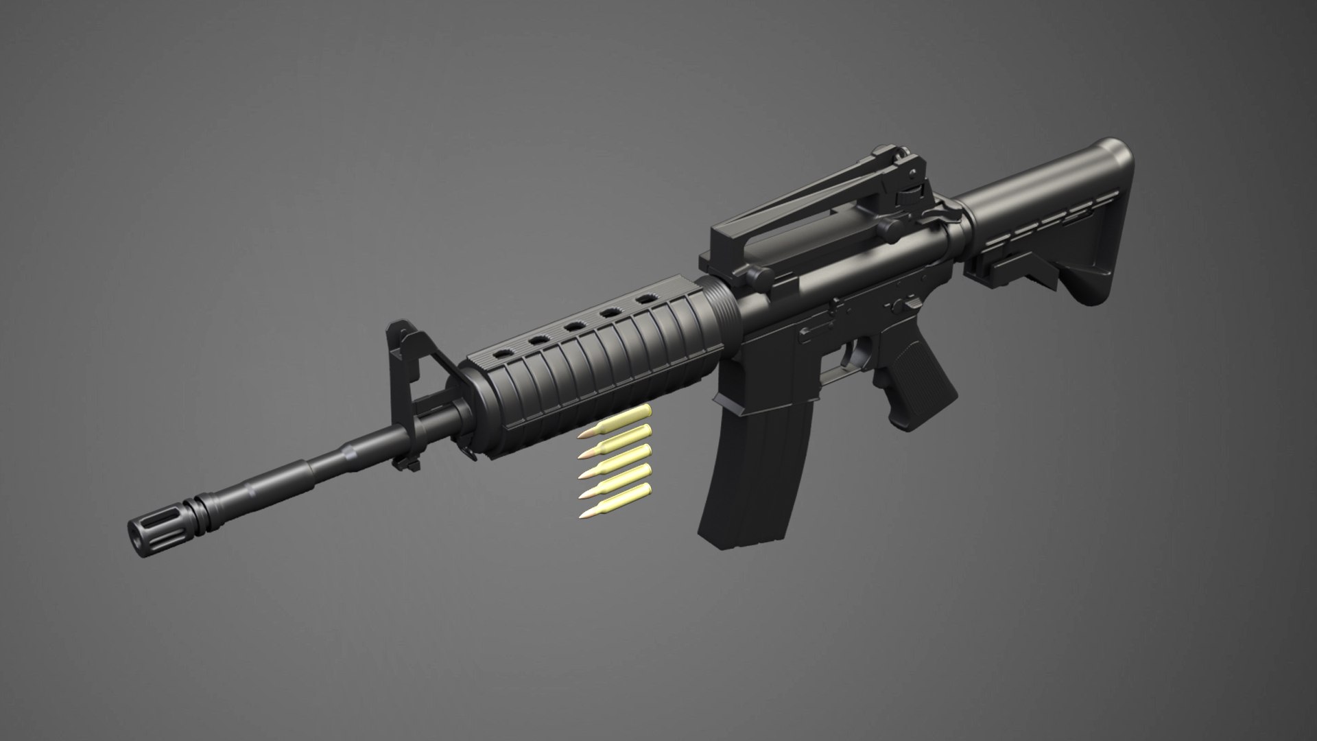 Gun M Model - TurboSquid 1352457