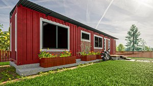 3D One Bedroom Container House 3D model