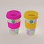 Ceramic mug with silicone lid