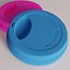 Ceramic mug with silicone lid