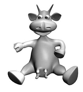 3ds cartoon cow