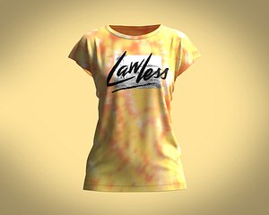 Girls Tops-Lawless Graphic 3D model