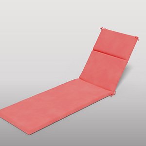 Red Chaise Lounge Cushion 3D model