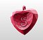 S-T 3D-Printable Valentine Crystal-Heart-TwoLetters Pendant