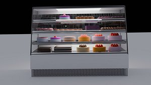 Baker Counter bakery display 3D model